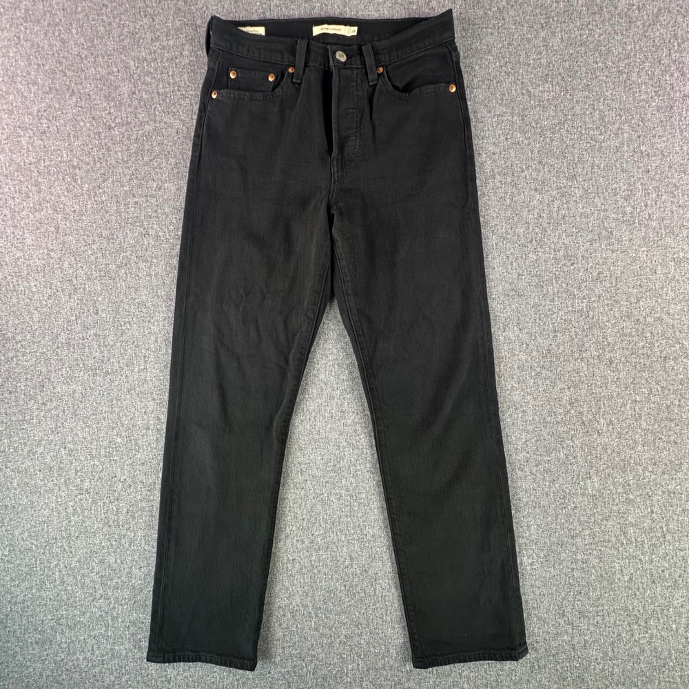 Levi's Jeans Womens 26 Wedgie Straight Black Button Fly 34964-0023